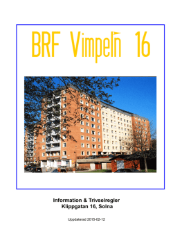 Informationsbroschyr och gränsdragningslista