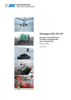 Slutrapport RO 2015:01 - Statens haverikommission
