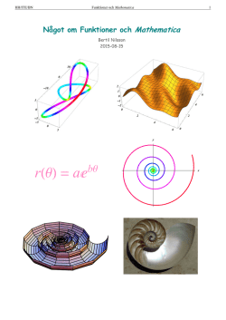 Något om Funktioner och Mathematica
