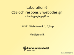 Labora1on 6 CSS och responsiv webbdesign
