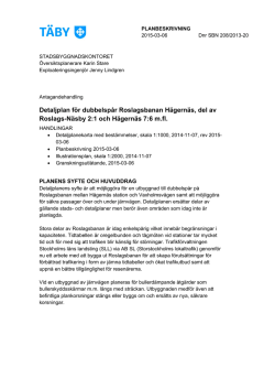 A dubbelspår Roslagsbanan Hägernäs pb 150302