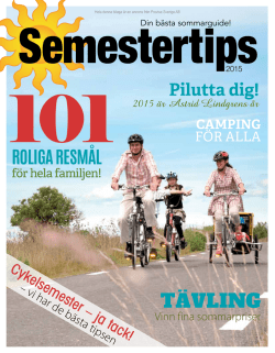Semestertips 2015  - Publikationer Provisa Sverige AB