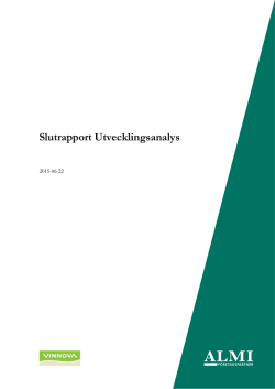 Avrapportering av uppdraget