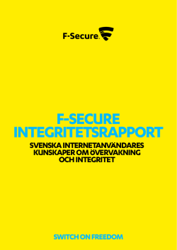 F-SECURE INTEGRITETSRAPPORT