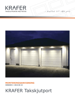 Manual Krafer garageport fr.o.m. 2013
