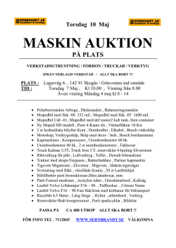 MASKIN AUKTION