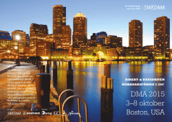 DMA 2015 3–8 oktober Boston, USA