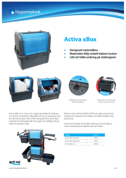 Activa xBox - Hygienteknik