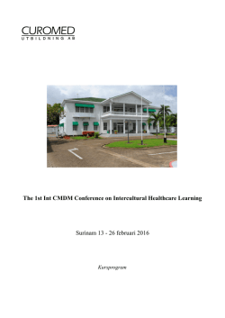 The 1st Int CMDM Conference on Intercultural Healthcare Learning
