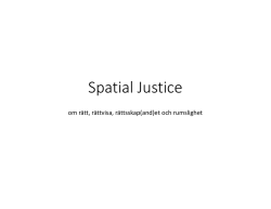 Spatial Justice - Power point 2015-09-18