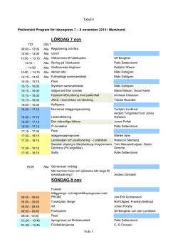 Program och deltagarlista per 2015-10-11