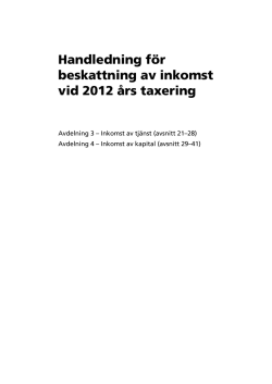 SKV 39901 del 2 Handledning f&ouml;r beskattning av