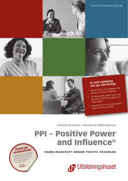 PPI – Positive Power and Influence®