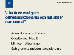 Börjesson Hanson - Svenska Demensdagarna