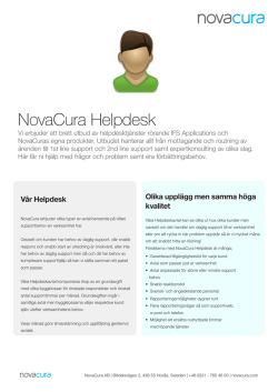 NovaCura Helpdesk