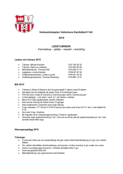 Verksamhetsplan 2015 VDF F04 ()