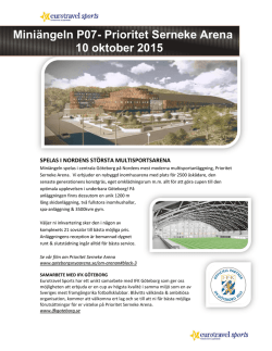Miniängeln P07- Prioritet Serneke Arena 10 oktober 2015