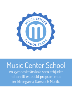 Programfördjupning Musik - Music Center School Skara