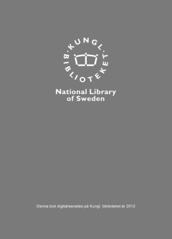 National Library of Sweden - Öppna data från Kungl. Biblioteket (beta)