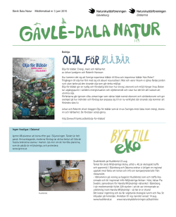 Gävle-Dala Natur juni 2015 - Naturskyddsföreningen Gävleborg