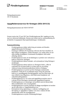 SOU 2015:33 - Försäkringskassan