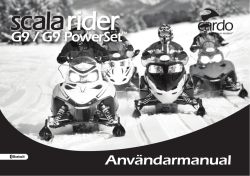 scala rider G9 Snowmobile SW / Svenska