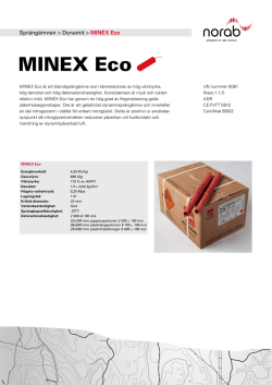 Produktblad Minex Eco