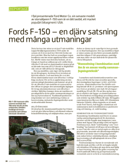 Fords F-150 – en djärv satsning med många utmaningar