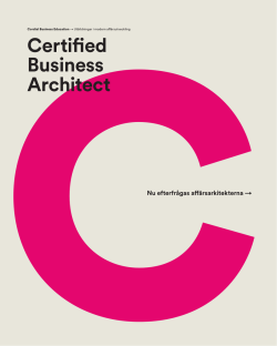 Certified Business Architect – ladda ner fullständigt