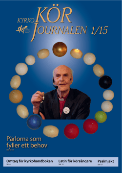 Nr 1/2015 - Sveriges Kyrkosångsförbund