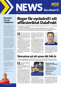 DalaFrakt News Nr 2 2015
