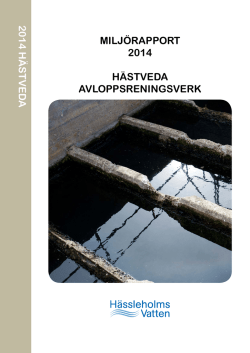 Miljörapport 2014 - Hässleholms Vatten AB
