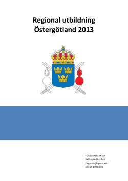 Regional utbildning Östergötland 2013