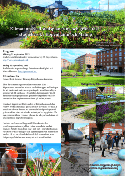 Klimatanpassad stadsplanering och gröna tak