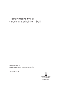Tillämpningsdirektivet till utstationeringsdirektivet