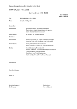 Styrelseprotokoll 2015-06-05