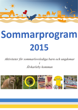 Sommarprogram 2015 - Älvkarleby kommun