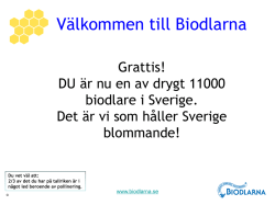 Välkommen till Biodlarna - Sveriges Biodlares Riksförbund