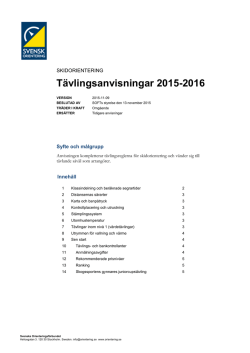 Tävlingsanvisningar 2015-2016 - Svenska Orienteringsförbundet