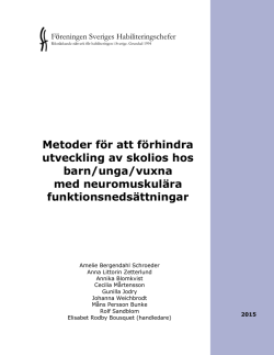 Hela rapporten (2015) - Föreningen Sveriges Habiliteringschefer