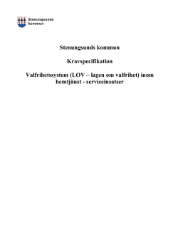 Bilaga 2 Stenungsund Kravspecifikation