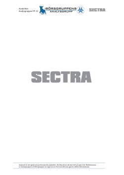Sectra - Börsgruppen