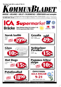 Bladet v 27 2015 - Kommunbladet.se