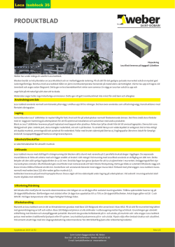Produktdatablad pdf Leca Isoblock 35