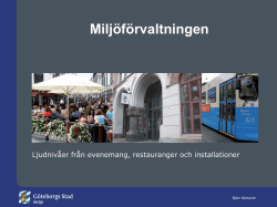 Evenemang och restauranger, Göteborgs MFV
