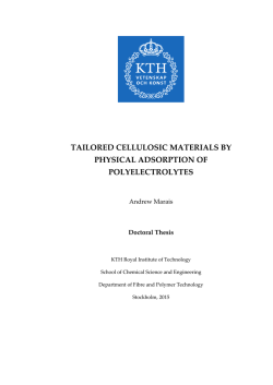 tailored cellulosic materials by physical adsorption of
