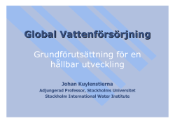 Vatten och utveckling - Stockholm Resilience Centre