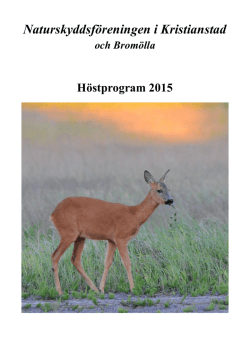 Htprogram 2015 - Naturskyddsföreningen i Kristianstad