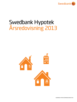 Swedbank Hypotek Årsredovisning 2013