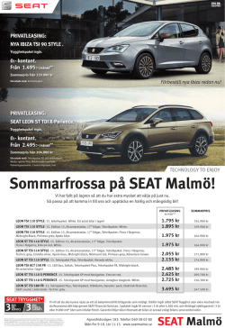 Sommarfrossa på SEAT Malmö!